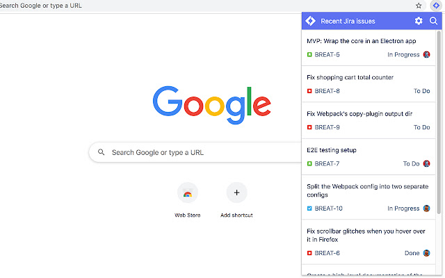 Jira Express chrome extension