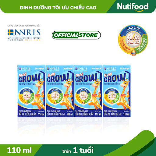 Thùng 48 hộp sữa NutiFood NUVI GROW 110ml