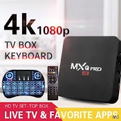 Đầu Tv Box Mxq Pro 4K 2.4G Android 10.1 Uhd + I8 Kèm Phụ Kiện Chuyên Dụng