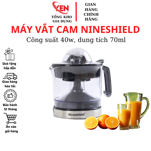 Máy Vắt Cam Nineshield Kb - L6 Tự Động Dung Tích 700Ml Siêu Kiệt Nước Bh 12 Tháng