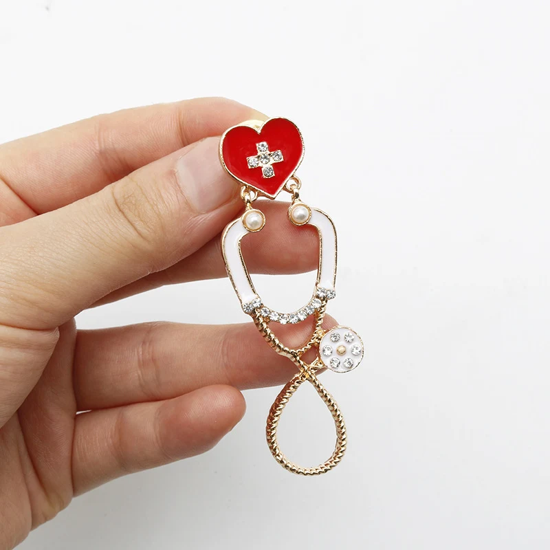 Title 6, Pin de estetoscopio con diamante para enfermera...