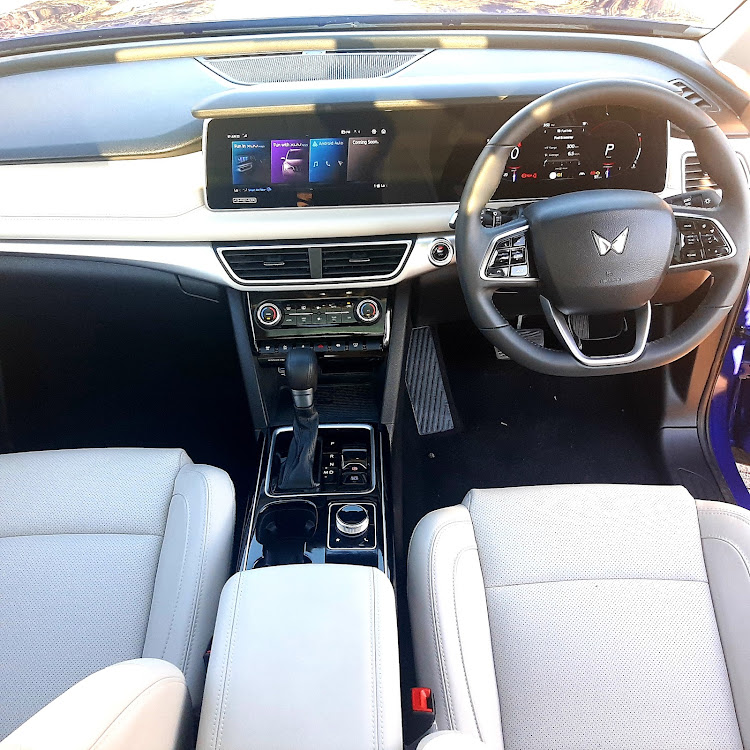 The cabin of the XUV700.