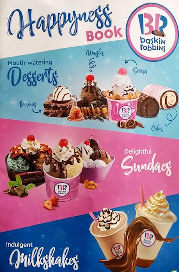 Baskin Robbins menu 