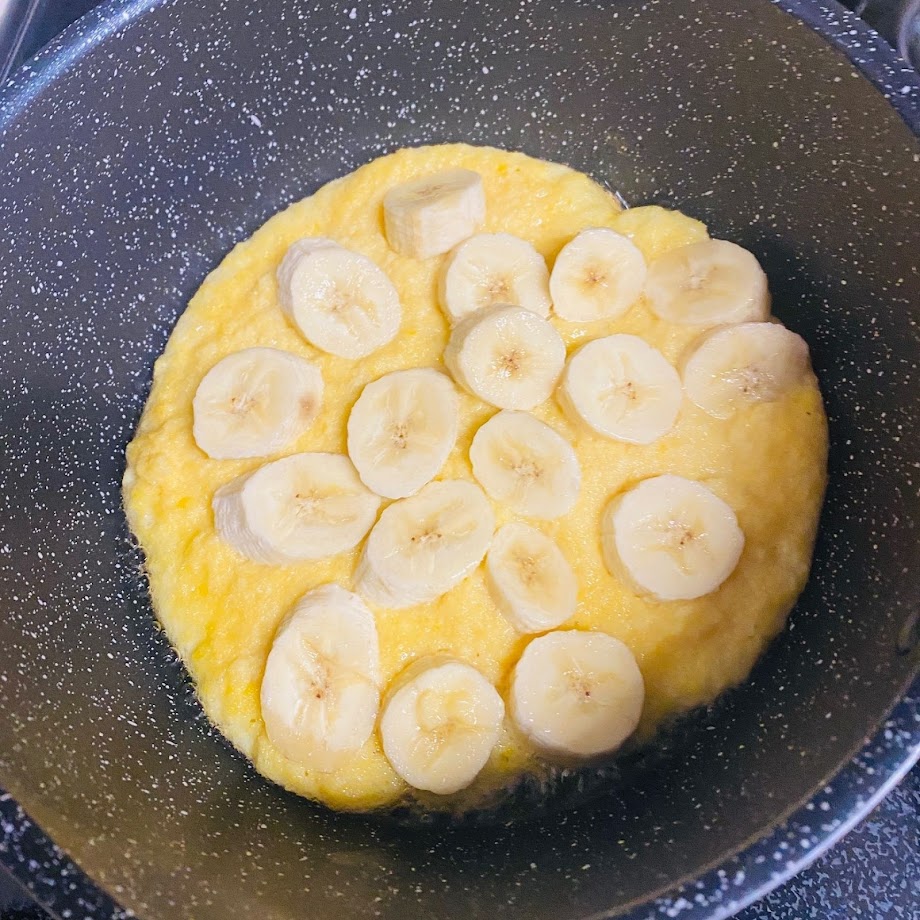 一押し！パン粉でバナナパンケーキ