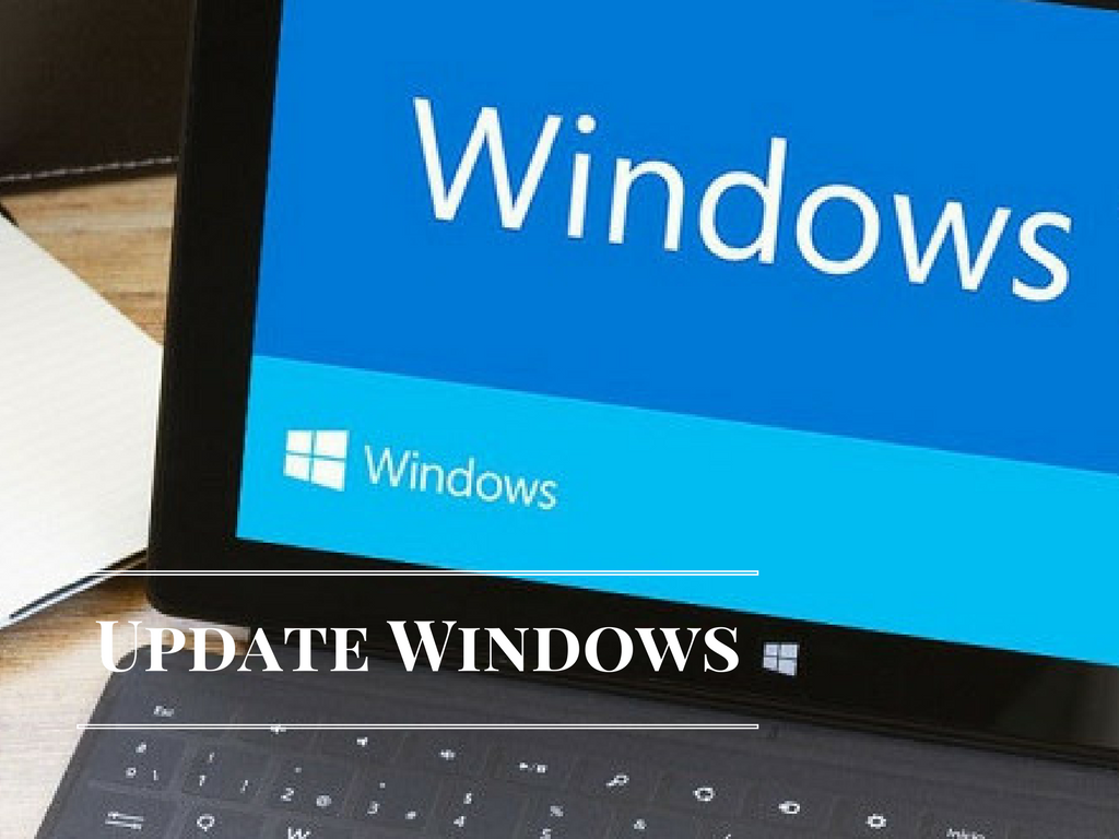 image of windows indicating to update windows and softwares