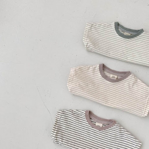 Title 2, Korean Style Baby Casual Striped Short-sleeved ...