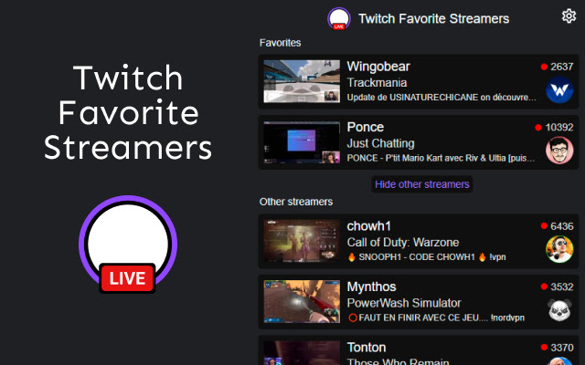 Twitch Favorite Streamers