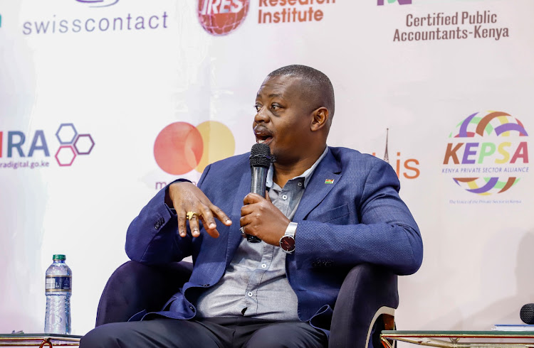 eMobilis Co-founder & MD Ken Mwenda addressing the audience in a panel discussion during the Skill-Up Africa Expo & Conference in July at the University of Nairobi.