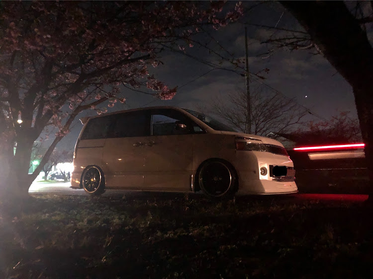 ヴォクシーのバレンタインデー・梅の花・夜活・雨上がり撮影・純ベタではないに関するカスタム事例の投稿画像2枚目