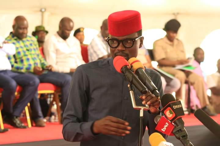 Kimilili MP Didmus Barasa addressing at an Education event in Bumula on September,08,2023.