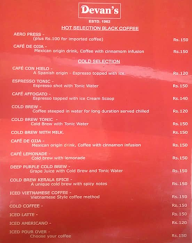 Devan's @ Lodhi menu 1