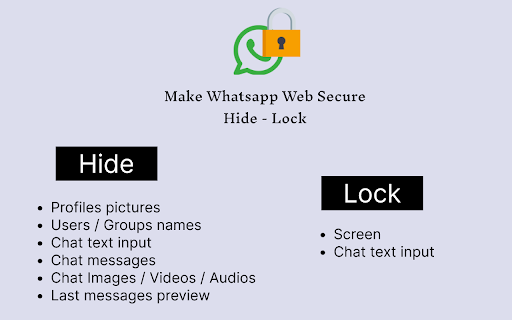 Whatsapp Web Privacy Plus - Hide & Lock