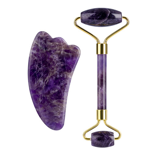 Title 5, Amethyst Roller Beauty Jade Massager Single and...