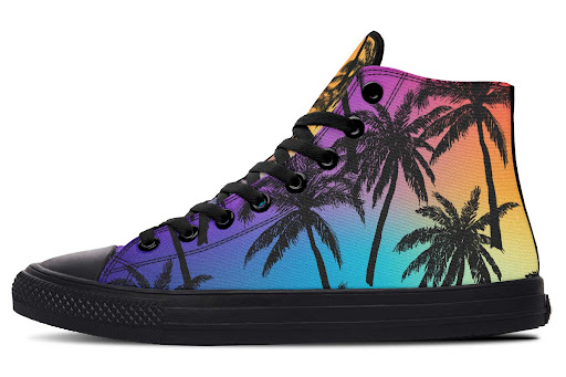 Title 2, Bedrukte Hoge Canvas Schoenen voor Koppels Unie...