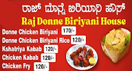 Dr Raj Donne Biriyani Mane menu 1