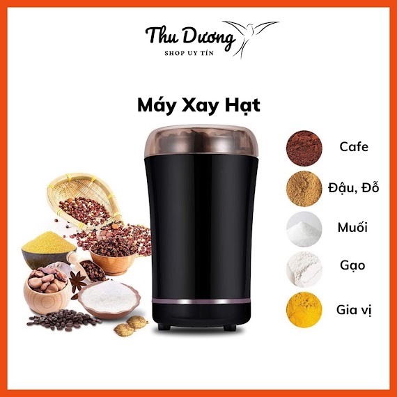 [Quà Tặng] Máy Xay Hạt Khô Mini, Saffron Hạt Tiêu, Bột Ngũ Cốc, Cafe, Thảo Dược, Các Loại Hạt Cực Nhanh - Thu Dương