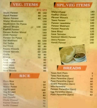 Paratha-Hub! menu 1