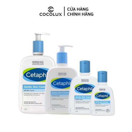 Sữa Rửa Mặt Cetaphil Gentle Skin Cleanser - Sữa Rửa Mặt Dịu Nhẹ Dưỡng Ẩm Không Xà Phòng - Mẫu Mới [Cocolux]