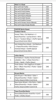 Chefizz menu 1