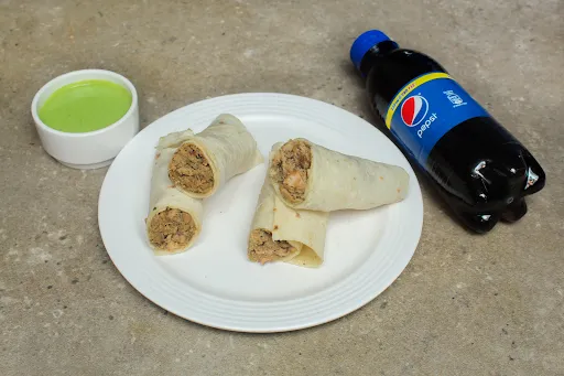 2 Chicken Shawarma Rolls In Box With Pepsi [300 Ml]