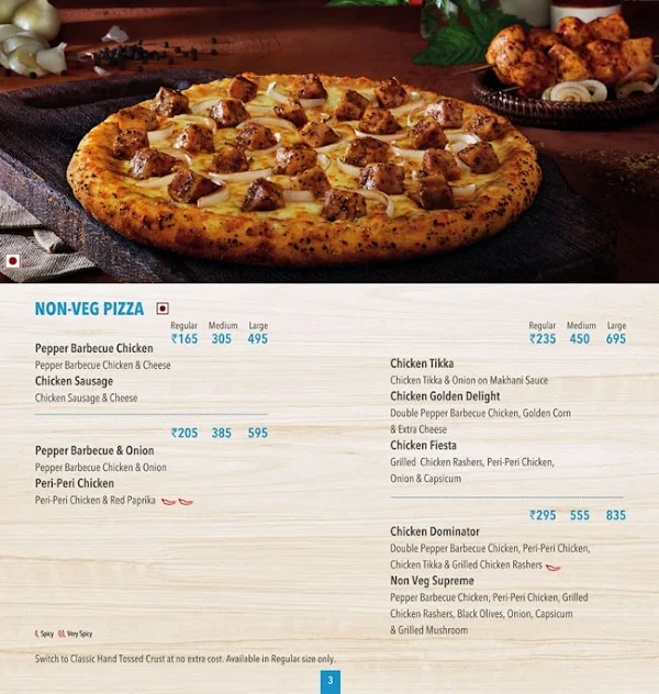 Domino's Pizza menu 