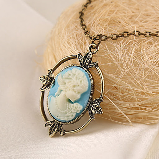 Title 1, Gemstone Fashion Alloy Sweater Chain Necklace f...
