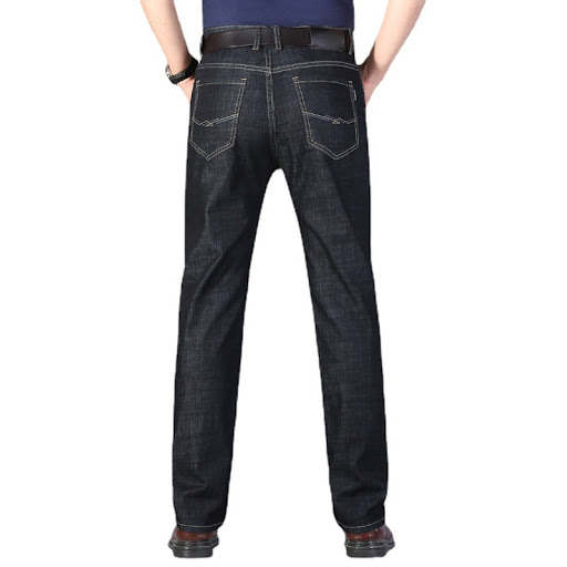 Title 5, Four Seasons Jeans Mens Cotton Mid-waist Thin ...