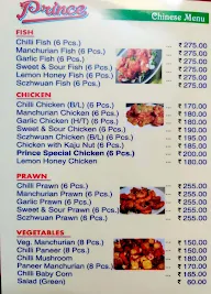 Prince Fast Food Centre menu 1