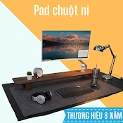 Pad Chuột Nỉ Màu Xám Đen Độ Dày 3Mm