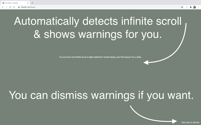 No Infinite Scroll chrome extension