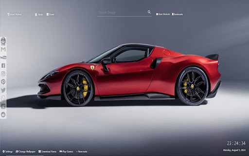 Ferrari Super Cars Hintergrund NewTab