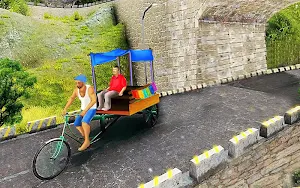 Bicycle Rickshaw Simulator 2019 : Taxi Game screenshot 2