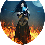 Witch on fire live wallpaper Apk