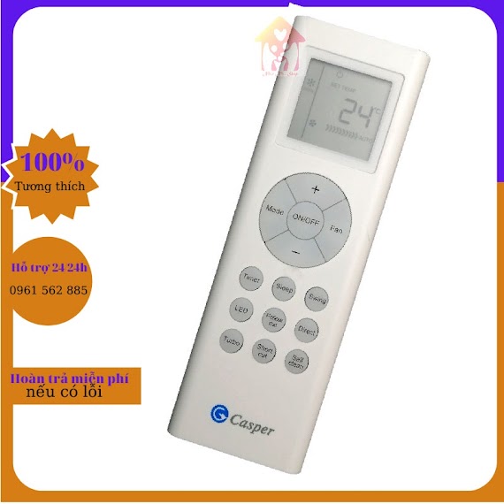 Điều Khiển Remote Máy Lạnh Điều Hòa Casper Mới