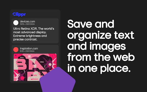 Clippr - Save text and images from the web!