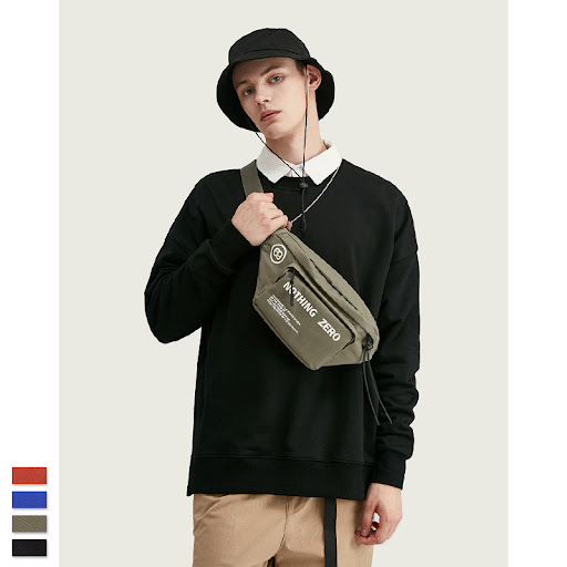 Title 6, Multifunctional Pocket English Print Shoulder M...