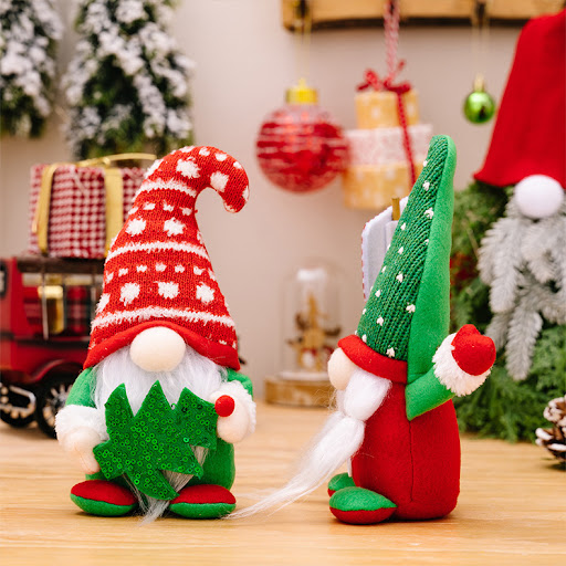 Title 2, Cute Christmas Tree With Knitted Curved Hat. A ...