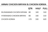 Arnav Chicken Biryani & Chicken Korma menu 1