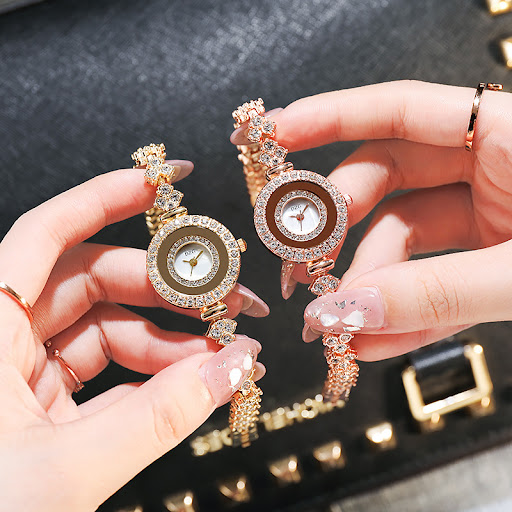 Title 5, Diamond Small Dial Spiral Crown Quartz Watch fo...