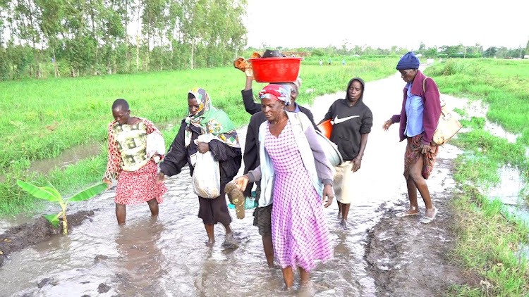 Kobura ward locals affected by floods in Nyando subcounty