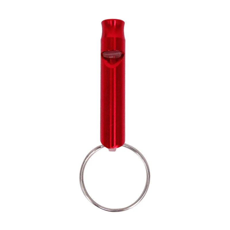 Outdoor Survival Fluitje Hoge Frequentie Aluminium Sleutelhanger Reizen Noodsignaal Sterk Geluid Compact