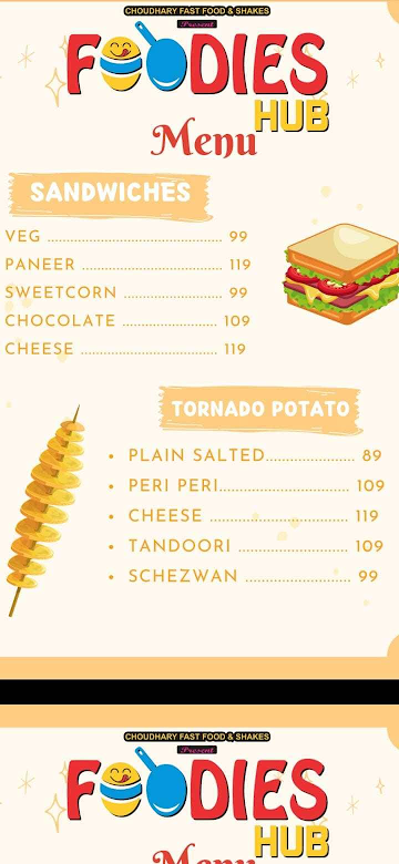 Foodies Hub menu 