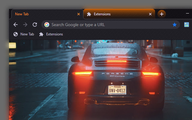 тема google chrome porsche