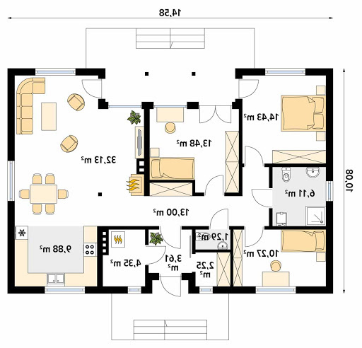 Borówka 5 dr-S - Rzut parteru