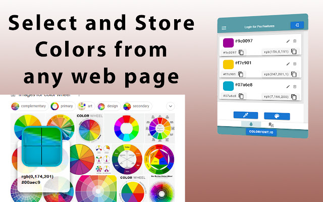 ColorFont - Color and Font Picker chrome extension