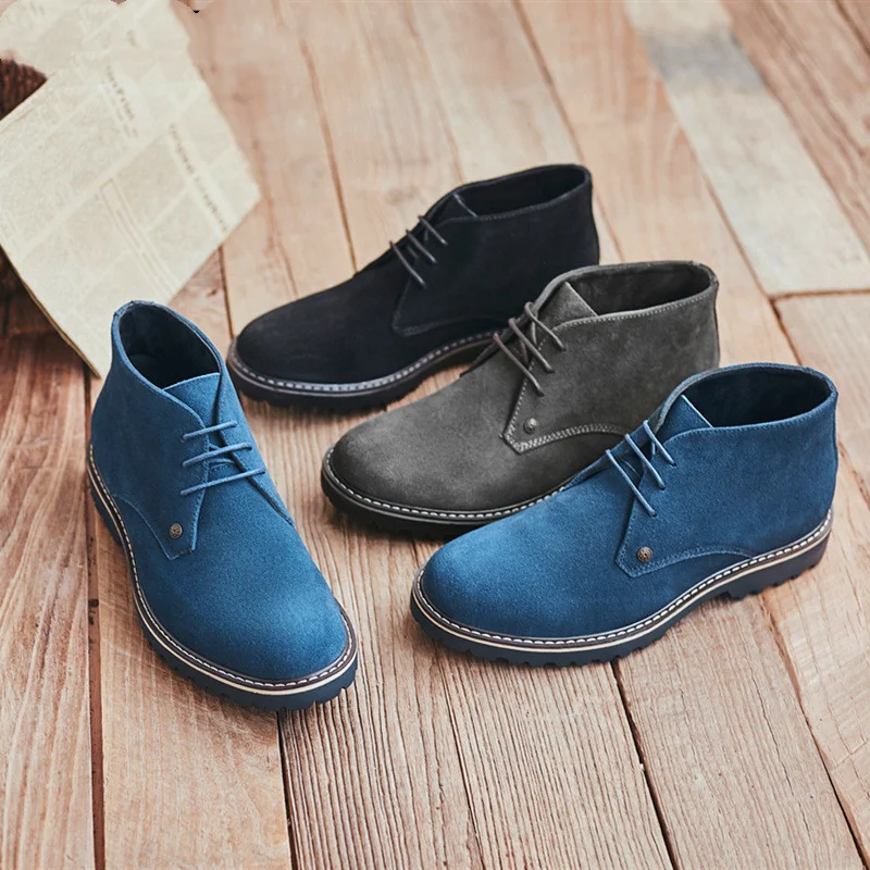 Title 4, All-match Casual Leather High Top Martin Boots....