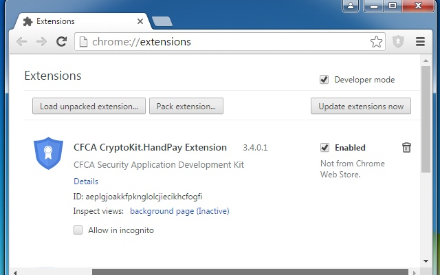 CFCA CryptoKit.HandPay Extension