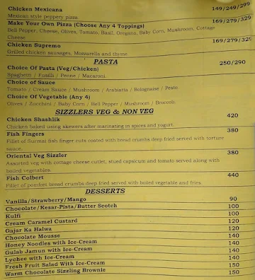 Rajratna Executive menu 