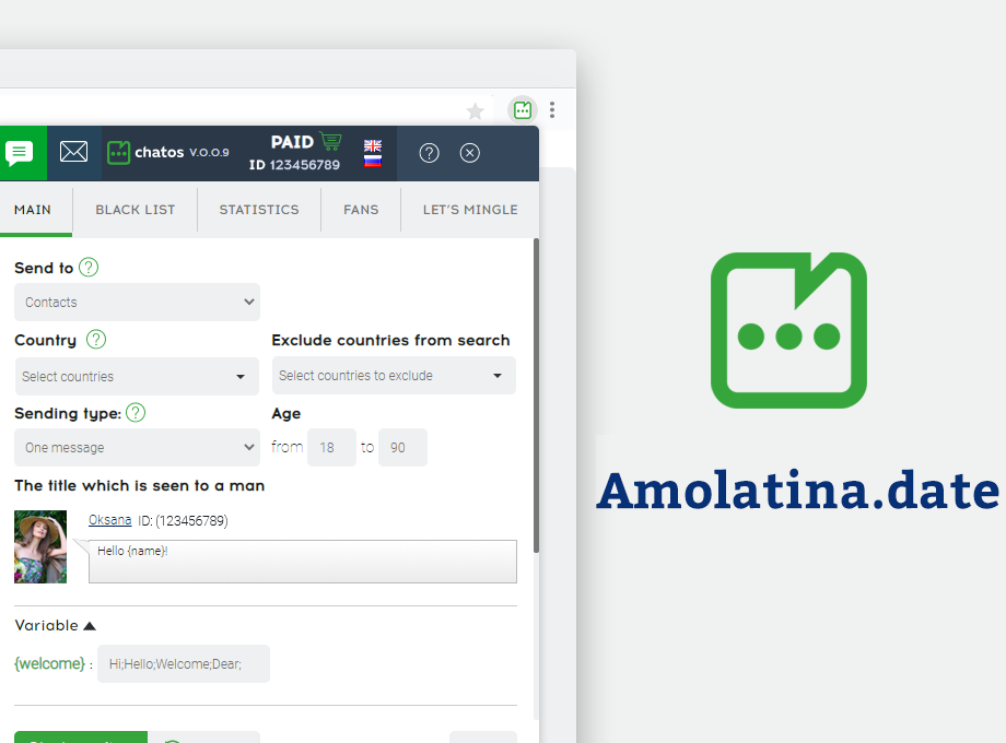 AmoLatina ChatOS chat optimizer Preview image 1