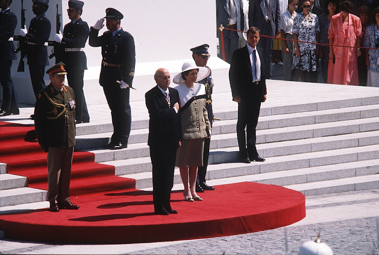 FW and Marike de Klerk at the opening of parliament.